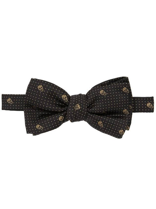 Men's Skull  Silk Bow Tie Black - ALEXANDER MCQUEEN - BALAAN 2