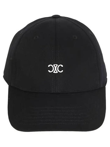 Triumph Logo Cotton Ball Cap Black - CELINE - BALAAN 1