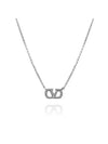 Valentino 4W2J0Q37 YCW 68S J0Q37 Garavani V logo crystal necklace - RED VALENTINO - BALAAN 3