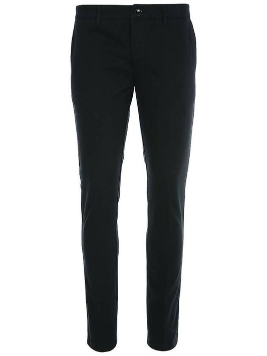 Carrot Fit Cotton Chino Straight Pants Black - AMI - BALAAN 1