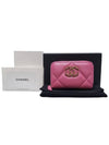 Women AP0949 19 Pink Zipper Coin Card Wallet - CHANEL - BALAAN 9