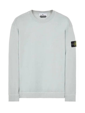 Men's Waffen Patch Crew Neck Sweatshirt Light Grey - STONE ISLAND - BALAAN 1