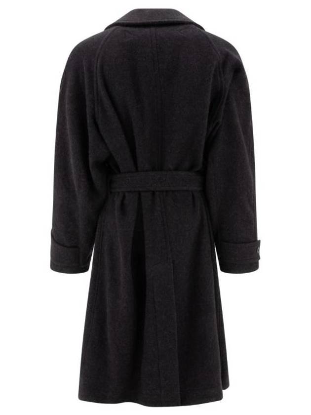 Alpaca Wool Duffel Coat Black - LEMAIRE - BALAAN 3