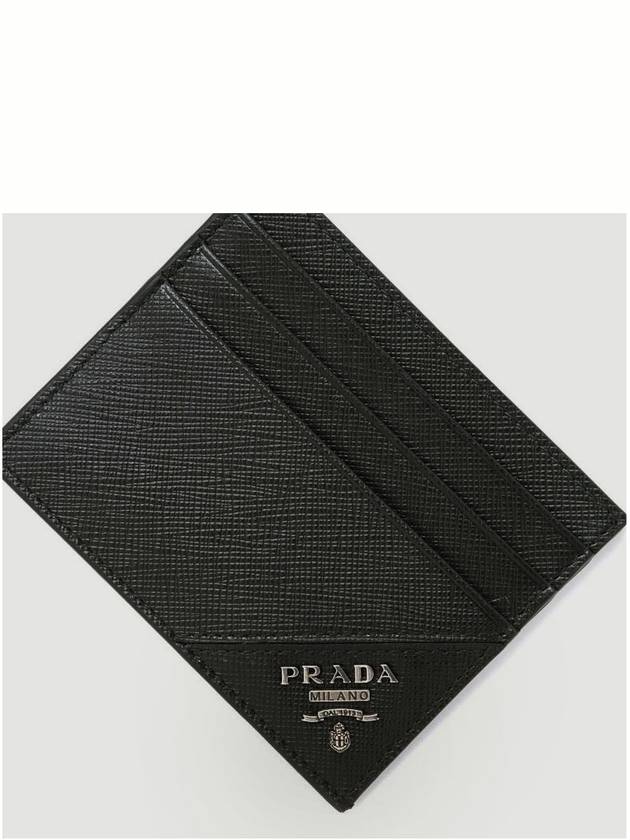 Saffiano Leather Card Wallet Black - PRADA - BALAAN 8