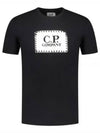 30/1 Jersey Label Style Logo Short Sleeve T-Shirt Black - CP COMPANY - BALAAN 2