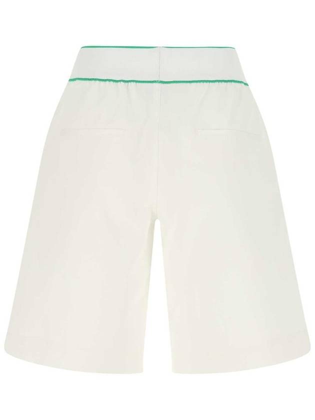 Women's Logo Cotton Paraket Banding Bermuda Shorts White - BOTTEGA VENETA - BALAAN 3