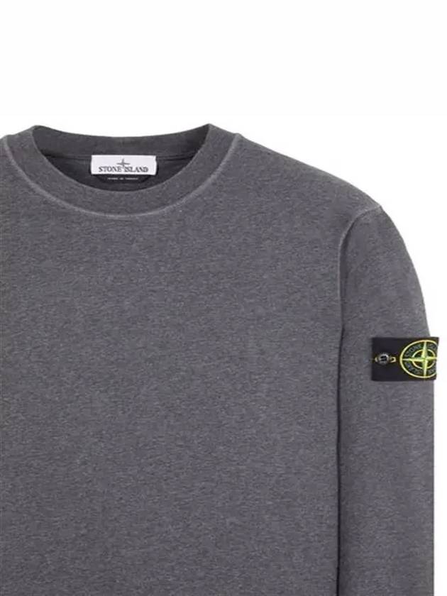 Wappen Patch Garment Dyed Sweatshirt Grey - STONE ISLAND - BALAAN 4