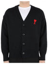 Men's de Coeur Heart Cardigan Black - AMI - BALAAN 2