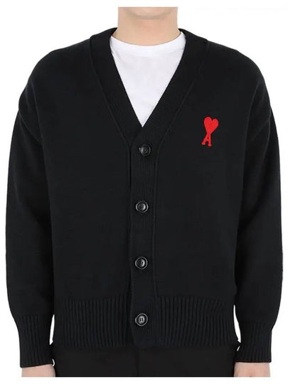 Men's de Coeur Heart Cardigan Black - AMI - BALAAN 2