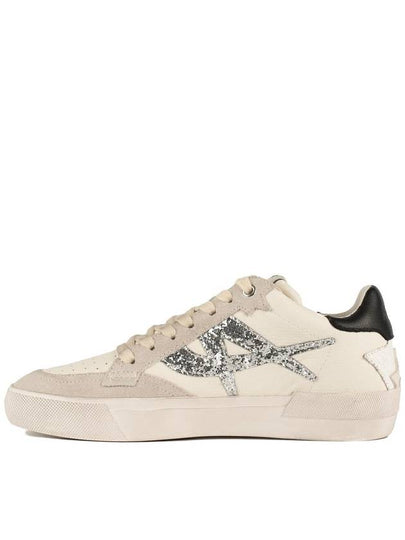 Ash Smooth Leather And Suede Sneakers With Silver Detailing - ASH - BALAAN 2