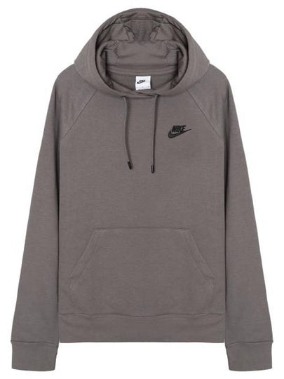 Women's Essential Fleece Hoodie Grey - NIKE - BALAAN 2