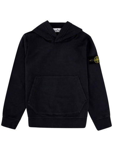 Kids 61640 Cotton Hoodie Black - STONE ISLAND - BALAAN 1