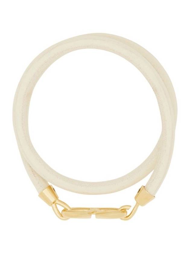 Valentino Garavani Double Twist Leather Bracelet With Vlogo - VALENTINO - BALAAN 4