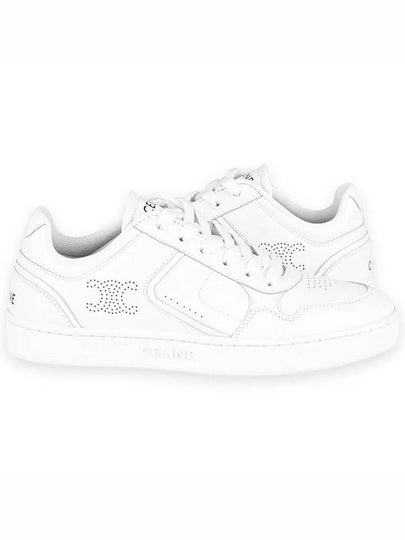 logo on leather low top sneakers white - CELINE - BALAAN 2