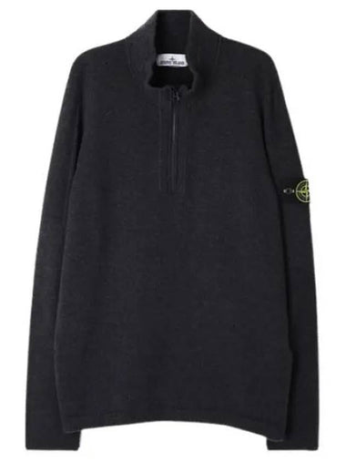 Lambswool half zip up knit regular fit - STONE ISLAND - BALAAN 1