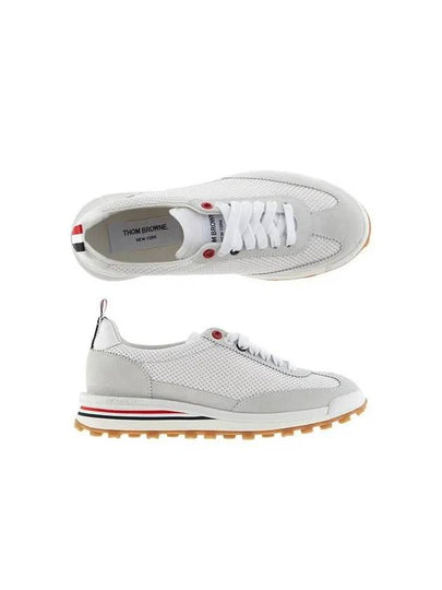 Thom Women Browne Nylon Tech Runner Low Top Sneakers Grey White - THOM BROWNE - BALAAN 2