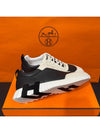 Bouncing Calfskin Suede Goatskin Low Top Sneakers Gris Anthracite - HERMES - BALAAN 9