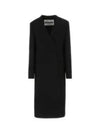 Long Sleeve Cashmere Single Coat Black - JIL SANDER - BALAAN 2