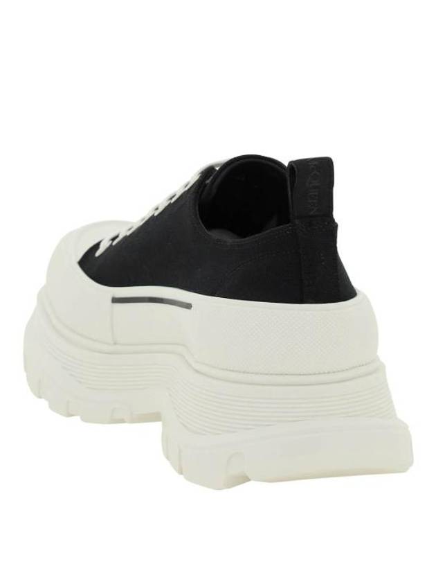 Tread Slick Low Top Sneakers Black White - ALEXANDER MCQUEEN - BALAAN 4