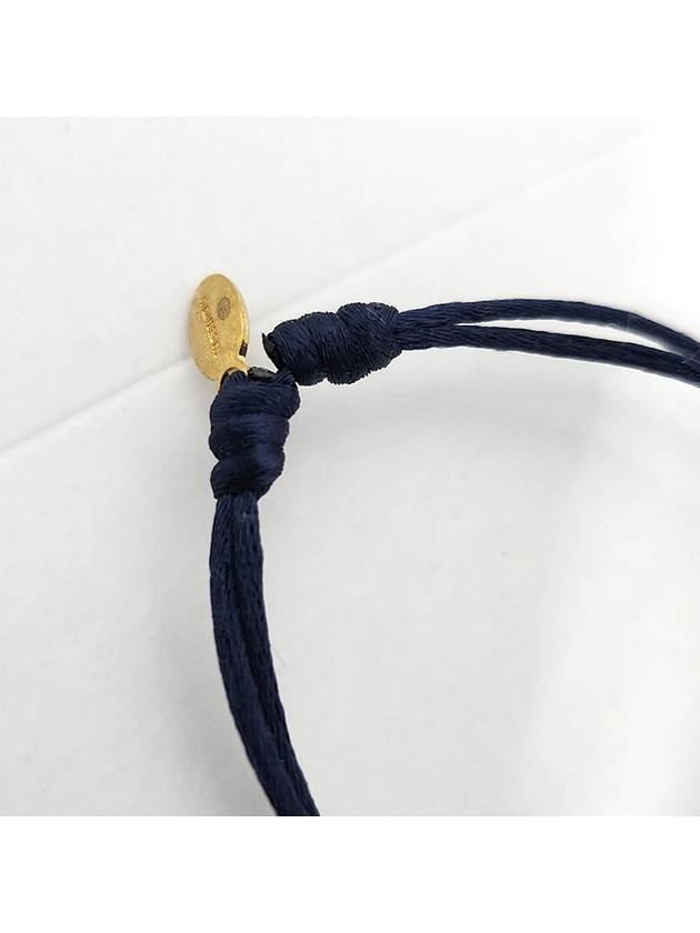 V Logo Crystal Bracelet Navy - VALENTINO - BALAAN 7