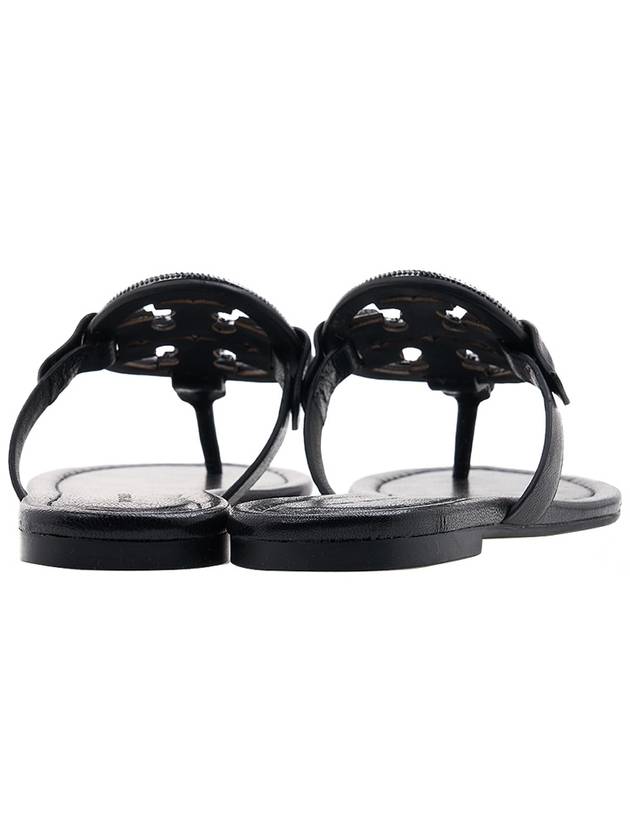 Women's Miller Leather Flip Flops Black - TORY BURCH - BALAAN 5