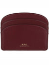 Demi Lune Card Wallet Burgundy - A.P.C. - BALAAN 3