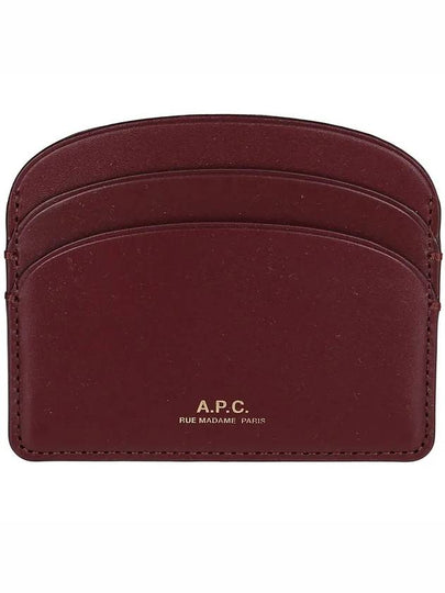 Demi Lune Card Wallet Burgundy - A.P.C. - BALAAN 2