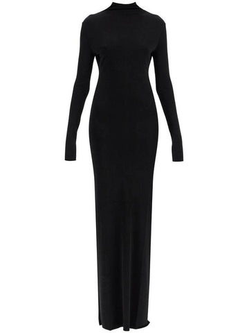 maxi dress with high neck slim black - KATE - BALAAN 1