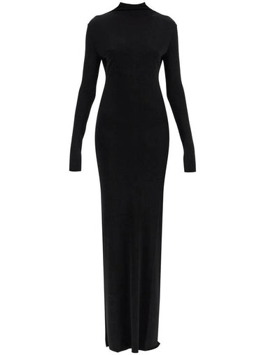 maxi dress with high neck slim black - KATE - BALAAN 1