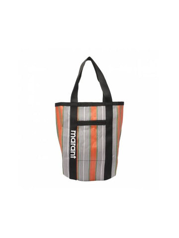 Women's Darwen Logo Striped Tote Bag Orange - ISABEL MARANT - BALAAN 1