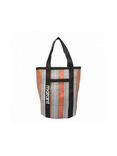 Women's Darwen Logo Striped Tote Bag Orange - ISABEL MARANT - BALAAN 1