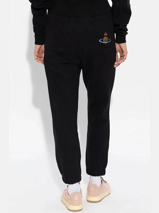 Logo Classic Drawstring Cotton Track Pants Black - VIVIENNE WESTWOOD - BALAAN 2