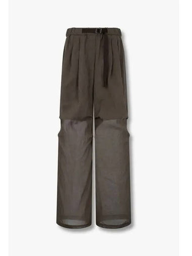 Women s Two Tuck Belted Parachute Pants Dark Brown - BRUNELLO CUCINELLI - BALAAN 1