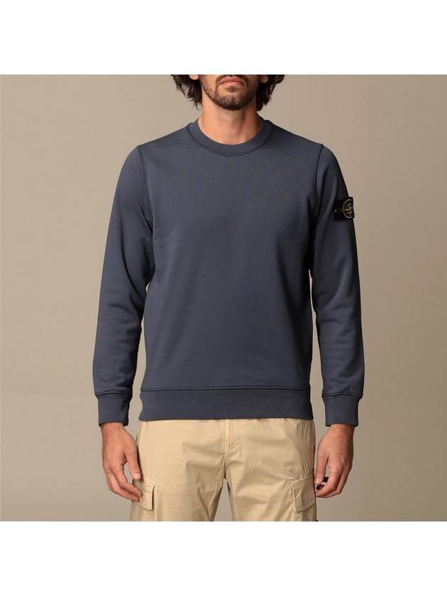 Wappen Patch Crew Neck Sweatshirt Avio Blue - STONE ISLAND - BALAAN 2