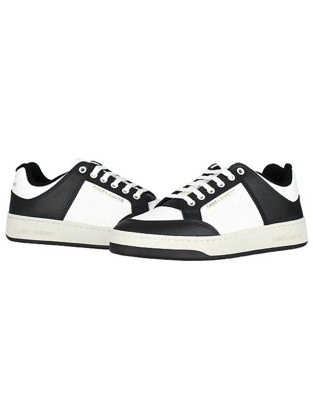 SL 61 Low Top Sneakers Black White - SAINT LAURENT - BALAAN 2