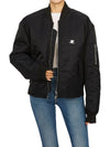 Courr ges 323CBL128NY0020 BLACK Women s Padded Bomber Jacket - COURREGES - BALAAN 8