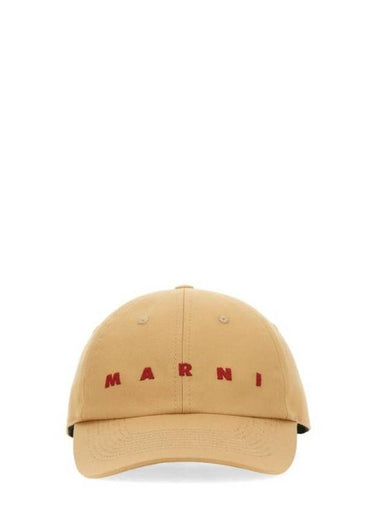 Embroidered Logo Ball Cap Beige - MARNI - BALAAN 1