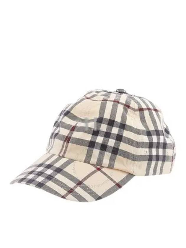 Check Pattern Cotton Ball Cap Beige - BURBERRY - BALAAN 2