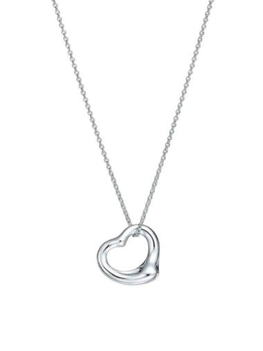 Open Heart Pendant 7MM Necklace Silver - TIFFANY & CO. - BALAAN 1