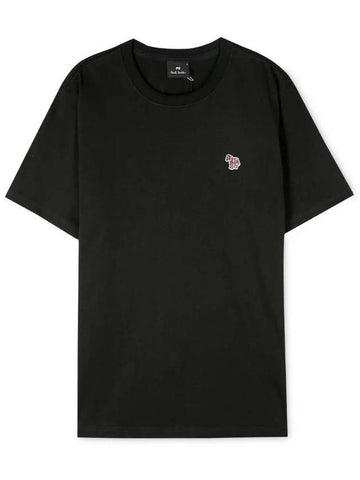 Zebra Logo Crew Neck Cotton Short Sleeve T-Shirt Black - PAUL SMITH - BALAAN 1