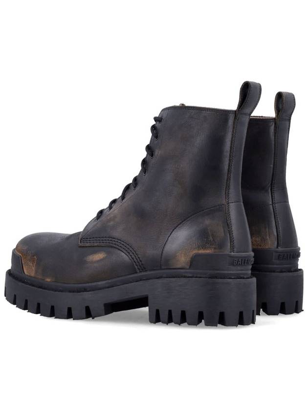 Strike Lace-Up Ankle Boots Brown Black - BALENCIAGA - BALAAN 5