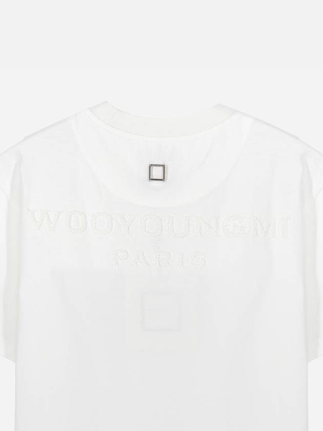 Luminous back logo women s short sleeved t shirt white M241TS09715W - WOOYOUNGMI - BALAAN 6