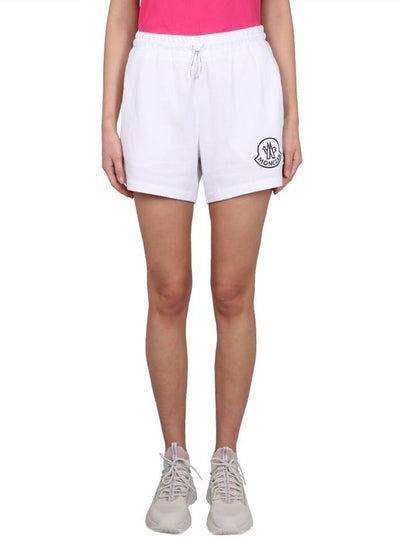 Women's Logo Print Track Shorts White - MONCLER - BALAAN 2