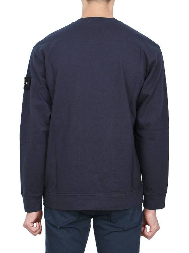 Crewneck Heavy Cotton Jersey Sweatshirt Navy - STONE ISLAND - BALAAN 5