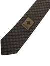 Interlocking G Silk Wool Tie Camel Brown - GUCCI - BALAAN 7