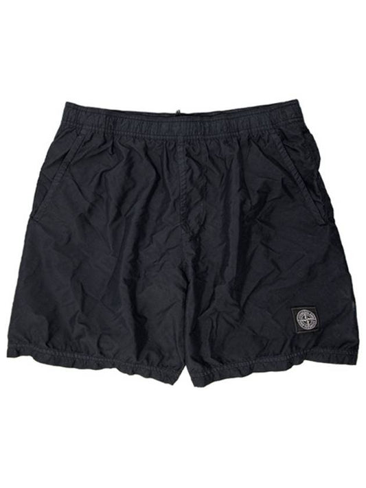 Brushed Cotton Swimming Shorts Black - STONE ISLAND - BALAAN 2