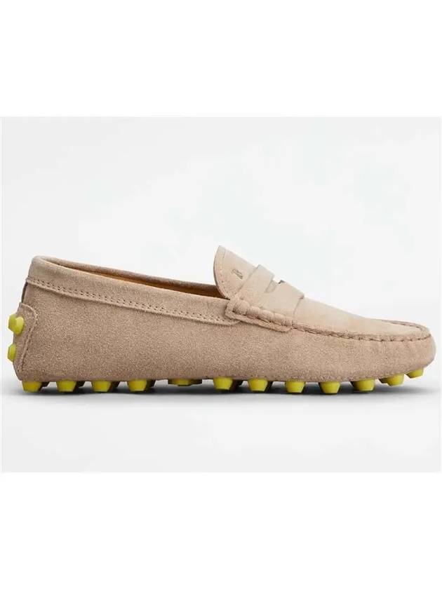 Gommino Bubble Suede Driving Shoes Beige - TOD'S - BALAAN 3