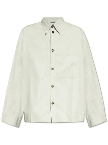 Cotton Silk Long Sleeve Shirt Cloud - BOTTEGA VENETA - BALAAN 1