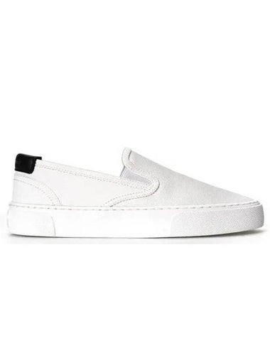 Venice Black Tab Slip-On Optic White - SAINT LAURENT - BALAAN 1