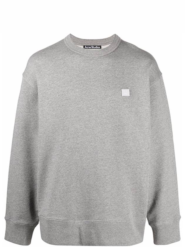 Face Patch Sweatshirt Light Grey Melange - ACNE STUDIOS - BALAAN 2